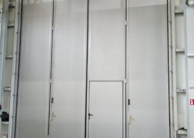 Brama przemysłowa harmonijkowa od wewnątrz Migas-Door