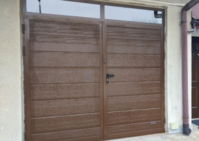 brama dwuskrzydłowa ral 8014 szerokie przetłoczenie