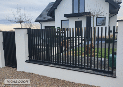 ogrodzenie palisadowe przęsło + furtka