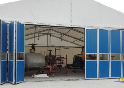 brama do hangaru harmonijkowa blacha trapez nieocieplona migas door