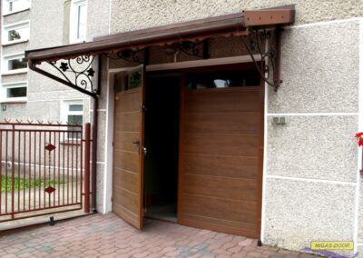 brama dwuskrzydłowa orzech